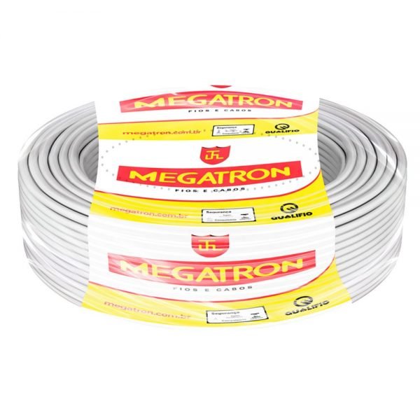 Cabo Flexível 4mm 100m Branco – Megatron