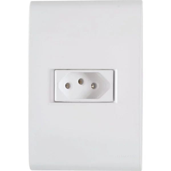Conjunto 4x2 com 1 Tomada 2P+T 10A 250V Tramontina Liz - Branco