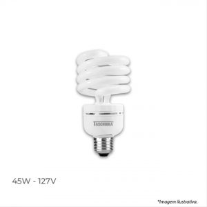 Lâmpada Fluorescente Compacta 6400k Luz Fria 45w Taschibra